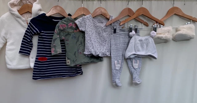 Girls Bundle of Clothes age 6-12 months Next early days white company