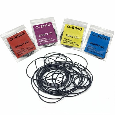 50Pcs 1.6mm GUARNIZIONE O-RING GUARNIZIONI di Gomma orologi O-RING PICCOLO CORONA-O-RING 