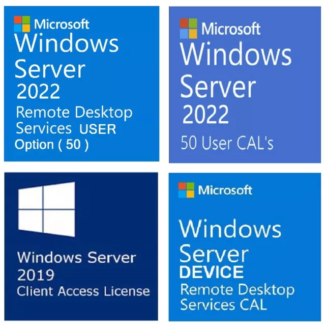 Microsoft Windows Server 2022 e 2019 servizio desktop remoto utente RDS e cal utente