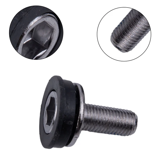 Lot De 2 Boulons De Manivelle Vélo 18 Mm – Alliage Alu, Pour Pédalier Prowheel Creux