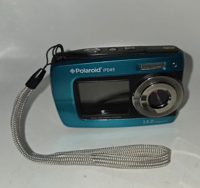 POLAROID DIGITAL CAMERA iF045 14MP Underwater Selfie Screen Blue