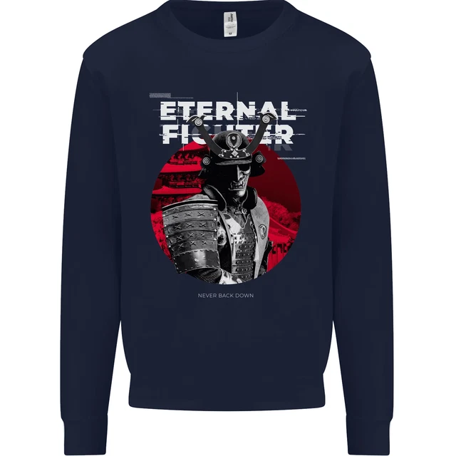 Felpa Maglione Samurai Fighter Skull MMA Arti Marziali Miste 3