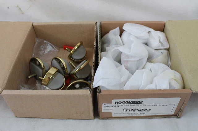 16 New Rockwood Dome Door Stop 443 w/ Hardware US3 Finish Commercial