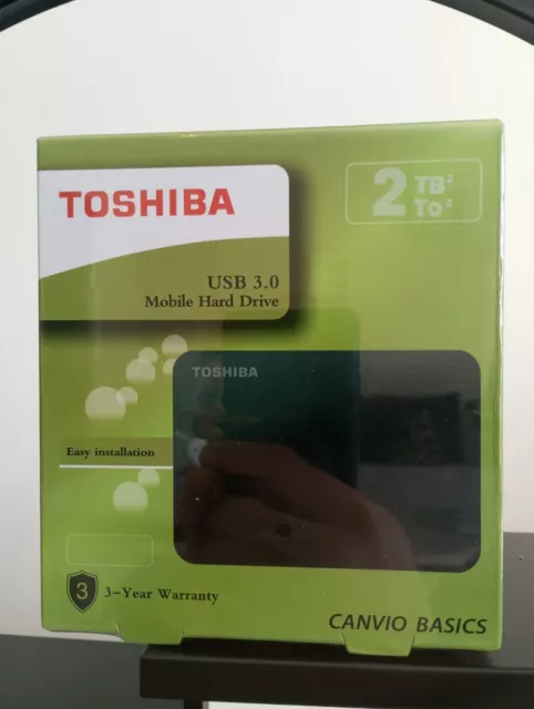 TOSHIBA Disque Dur Externe 2To 2,5" USB 3.0 Canvio Basics HDTB420EK3AA Noir