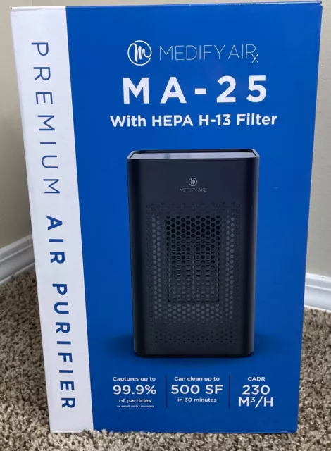 Medify Air MA-25 Air Purifier - Black, With HEPA H-13 Filter, Single, BRAND NEW