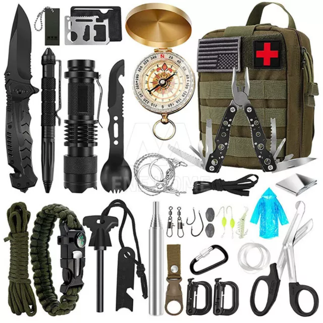 32Pcs Emergency Survival Equipment Kit Outdoor Sports Tactical Camping Tool Set