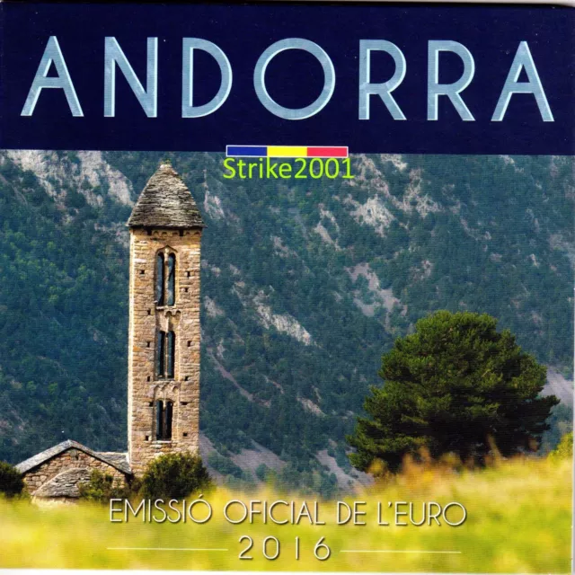 Euro Divisionale ANDORRA 2016 in Folder Ufficiale Zecca