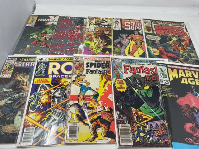 Marvel comics Books assorted a lot of 10 With Boards And Sleeves Free Shipping!
