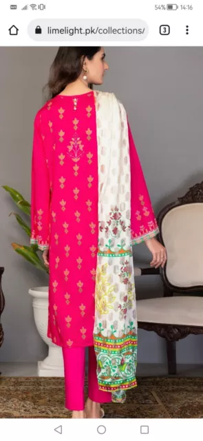 Limelight Pakistani designer Lawn Summer womens unstitched 3 Piece suit kameez
