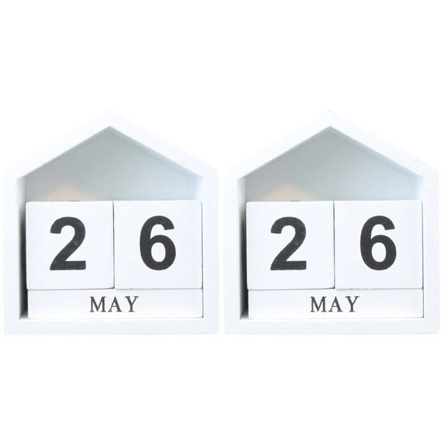2 Pieces Calendrier Des Blocs Support Bureau D'astrologie Date