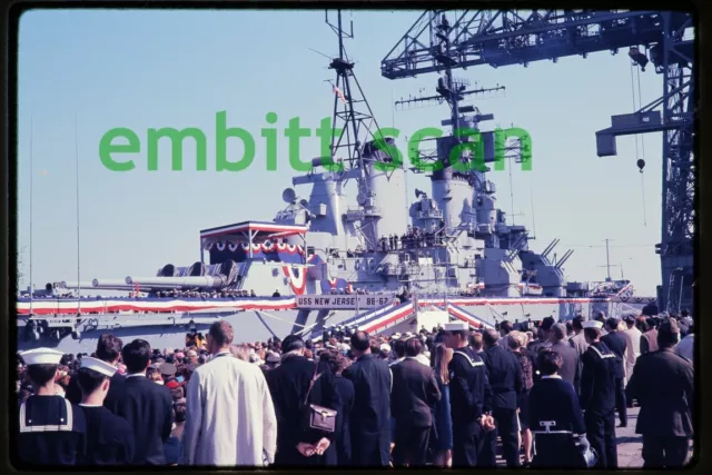Original Slide, Navy Battleship USS New Jersey (BB-62) Recommissioning, 1968