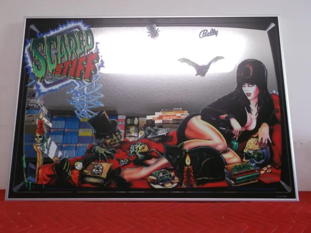 Elvira Mistress Of The Dark Scared Stiff Framed Games Room Wall Mirror Art