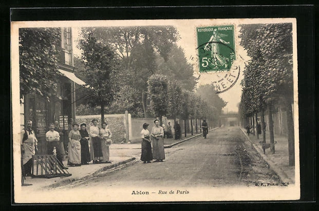 CPA Ablon, Rue de Paris, vue de la rue