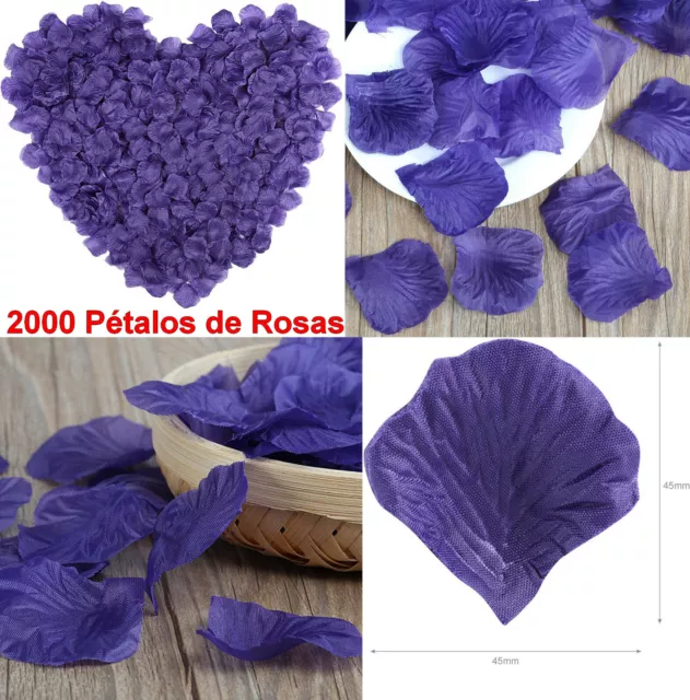 2000 petalos de Rosa flores Artificial Morado,confeti romantico,boda,celebracion