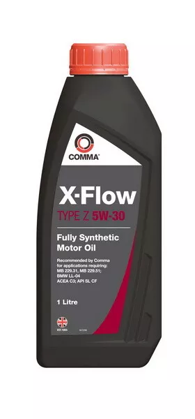 Adatto a COMMA X-FLOW Z 5W30 SYNT. 1 L olio motore stock DE