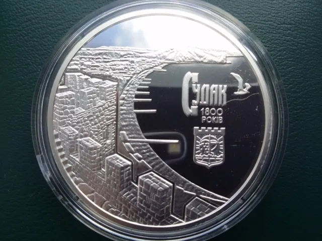 Ukraine,10 hryven coin "1800 years Sudak" Silver 2012 year