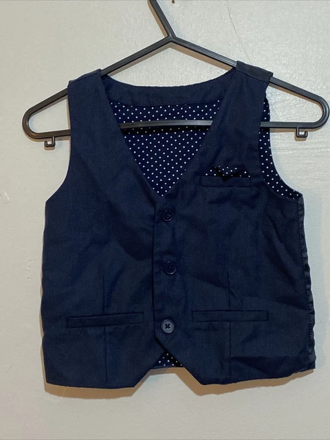 Abito in vita blu navy ragazzo pagina matrimonio bambino bambino festa formale 3/4 vecchio Primark