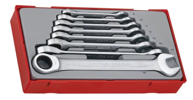 Teng Tools TT6508RS 8 Pièces Cliquet Clé Set 8 - 19mm en Boite