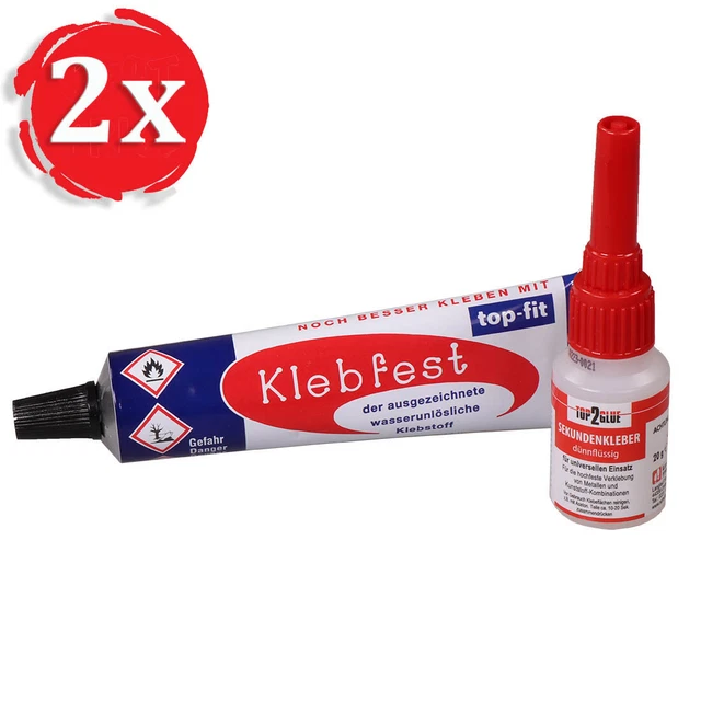 Klebt nicht gibt`s nicht - Klebfest Schuhkleber 60g +Top2GlueSekundenkleber 20gr