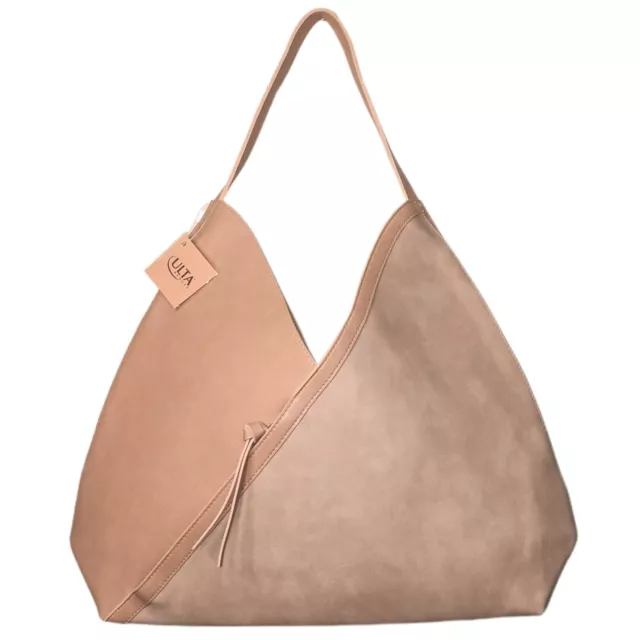 New Ulta Beauty Faux Leather Large Tote Bag Blush Pink Shopper Travel Bag