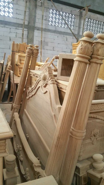 6' Super King Teak Wood French half Four poster floral designer canopy bed oak 6' Super King Teak Wood French half Four poster floral designer canopy bed oak