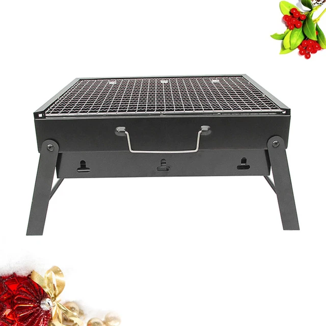Holzkohlegrill Edelstahl-Grillrost Mini Faltbarer Grill Grill Einfacher
