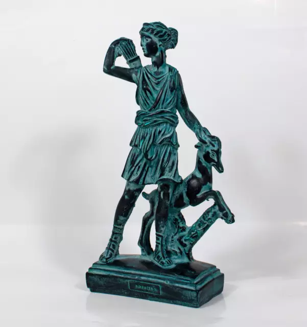 Artemis Escultura Estatua Diosa griega de la caza Piedra de fundición -...