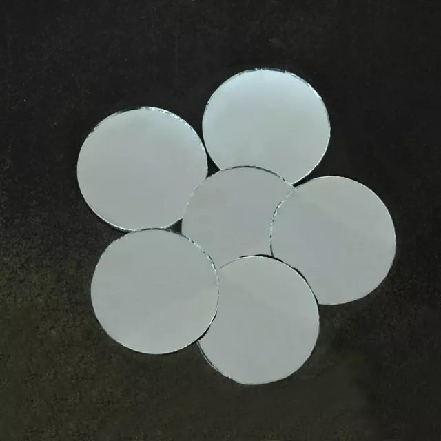 Shisha-Spiegel zum Sticken und Basteln, runde Form, 4 cm, 50 Stk