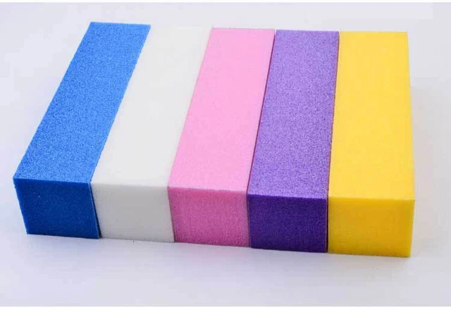 5 x Sanding Sponge Nail File Buffer Block 4 Way Grinding Polishing Nail Art Tool