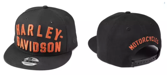 Harley-Davidson Flat Visor Cap Arched H-D 9FIFTY black/orange