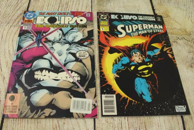 1992 DC Superman Man of Steel Annual & Eclipso Darkness Within #1 *Mid Grade*