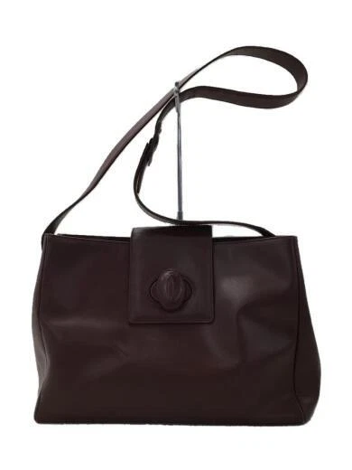 Cartier Shoulder Bag Leather Brd Plain Cartier