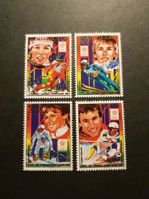 Stamp Guinea Games Olympic' Summer A Calgary N°869/872 New Luxury MNH 1988