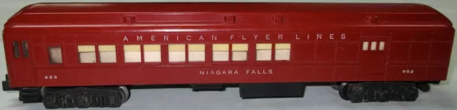 American Flyer Red Niagara Falls Pullman Combine Car #953