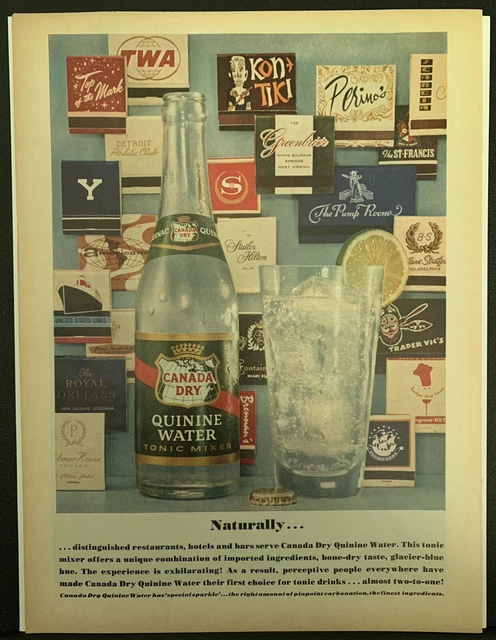 1962 Canada Dry Advertisement Ad Original Vintage Quinine Water Mixed Drinks
