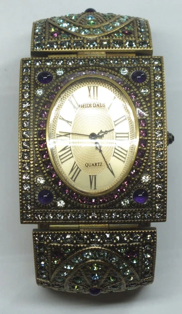 RELOJ DE PULSERA Con Cristales Swarovski Multicolores En Tono