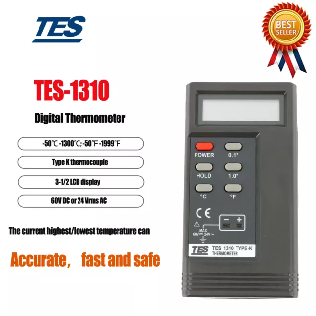 TES-1310Thermometer Thermocouple Sensor Temperature Reader Meter #