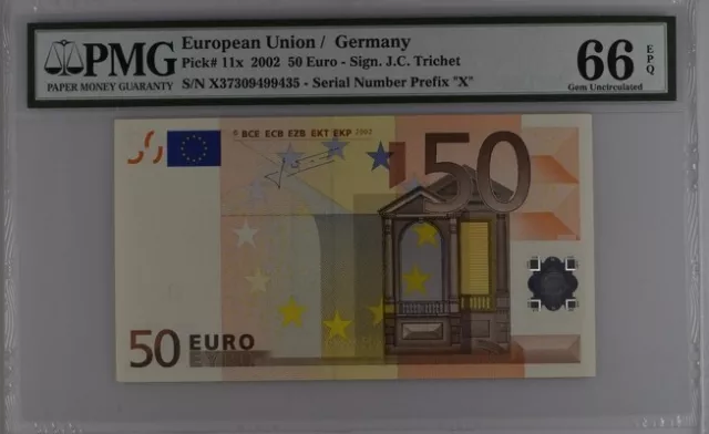 European Union / Germany 50 Euro 2002 P11x1 UNC / PMG GEM66EPQ