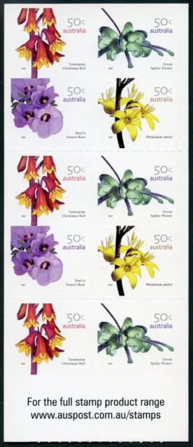 AUSTRALIA 2007 Wildflowers Booklet 10 x 50c Never Folded S/A SG SB226 MNH