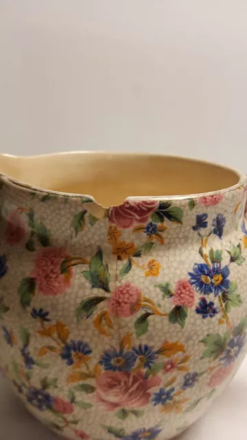 Vintage Royal Winton Creamer  Grimwades England Old Cottage Chintz 6
