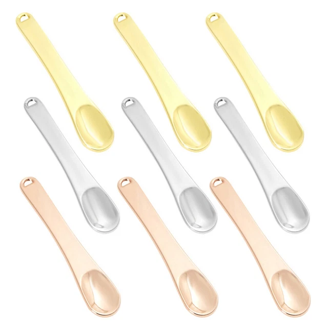 9 PCS Cream Spoon Mini Cosmetic Spatula Cosmetic Scoop Body Metal
