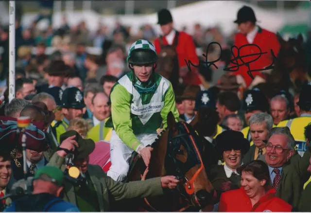 Mick Fitzgerald GENUINE SIGNED In Person Jockey Autograph 12x8 Photo AFTAL COA