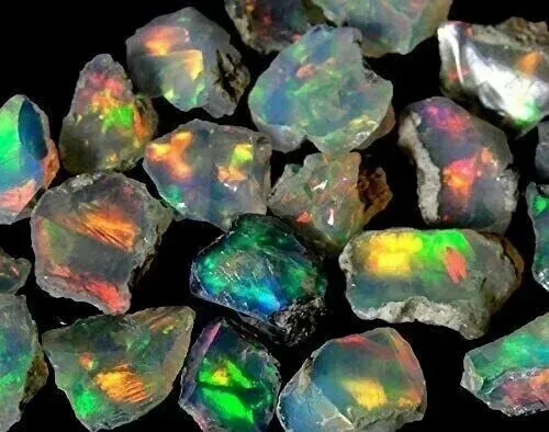 Cut Grade Opal Rough Lot AAA Grade 10 Pieces Large Size Ethiopian Welo Opal Raw