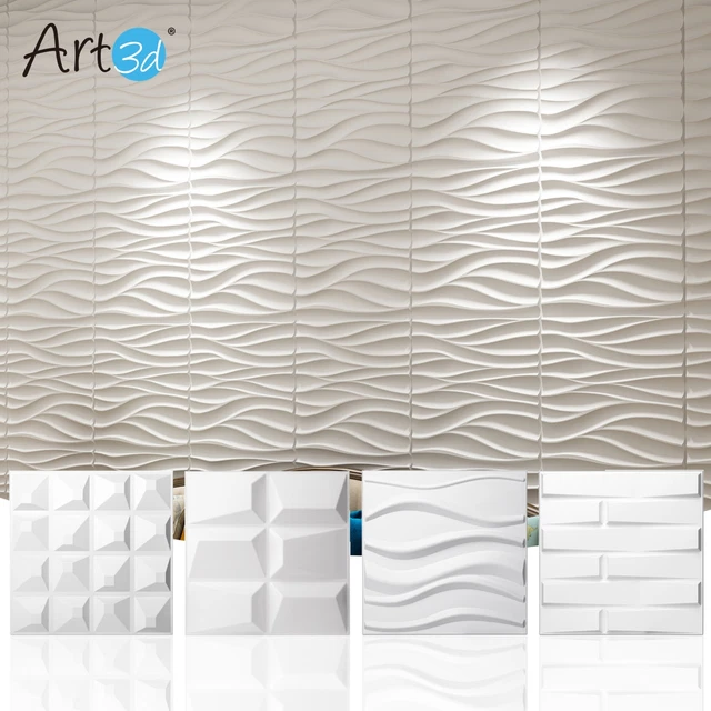 ART3D DECORATIVE 3D PVC Wall Panel for Interior Decor, 12-Pack 19.7 x ...