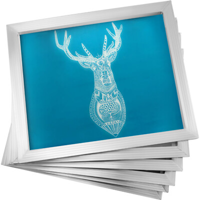 cornice serigrafica in alluminio con 110 maglie bianche 6 pezzi cornice serigrafica per serigrafia uyoyous 50 cm x 60 cm 