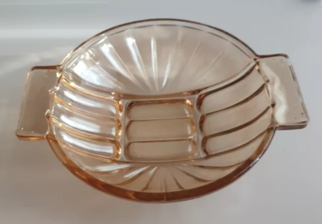 Large Carnival Glass European French Rare Art Deco Marigold Bowl, Fruit Bowl.