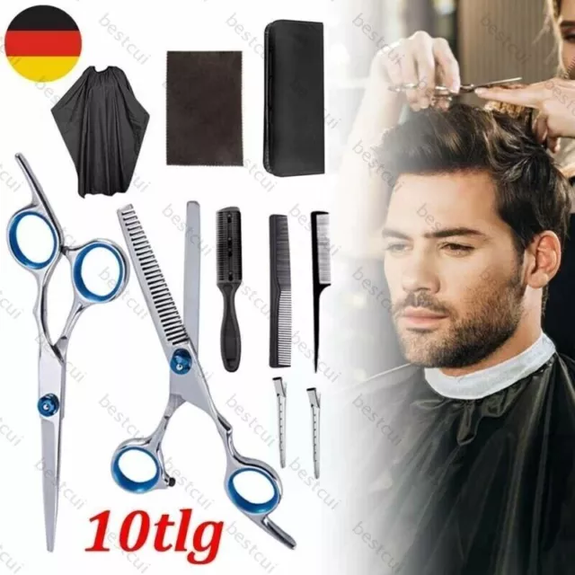10tlg Profi Friseurscheren Set Haarschere Effilierschere Scissors Haarschneiden