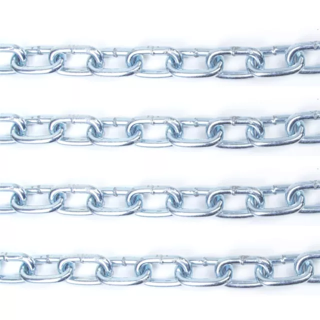 METAL 2M Pre Cut Chain HEAVY DUTY Industrial Strength STRONG Thick Link Securing