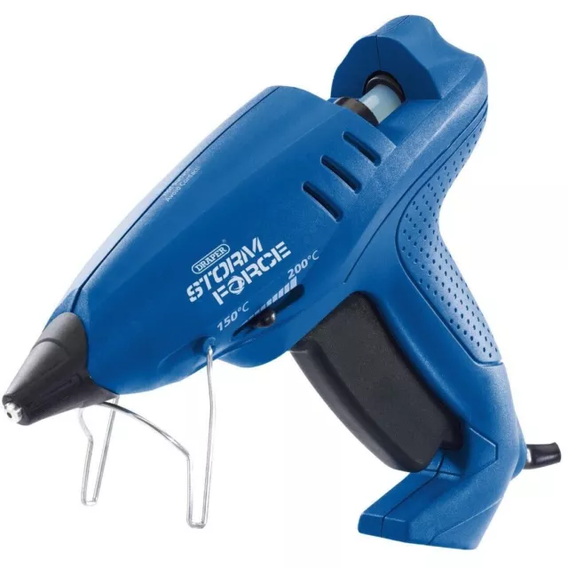 Draper 83661 Hot Melt 400W GLUE GUN Variable Heat Hobby Craft with 6 Glue Sticks