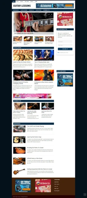 Learn Chitarra Sito Web Con Affiliates - Dominio Gratuito - E Istallazione